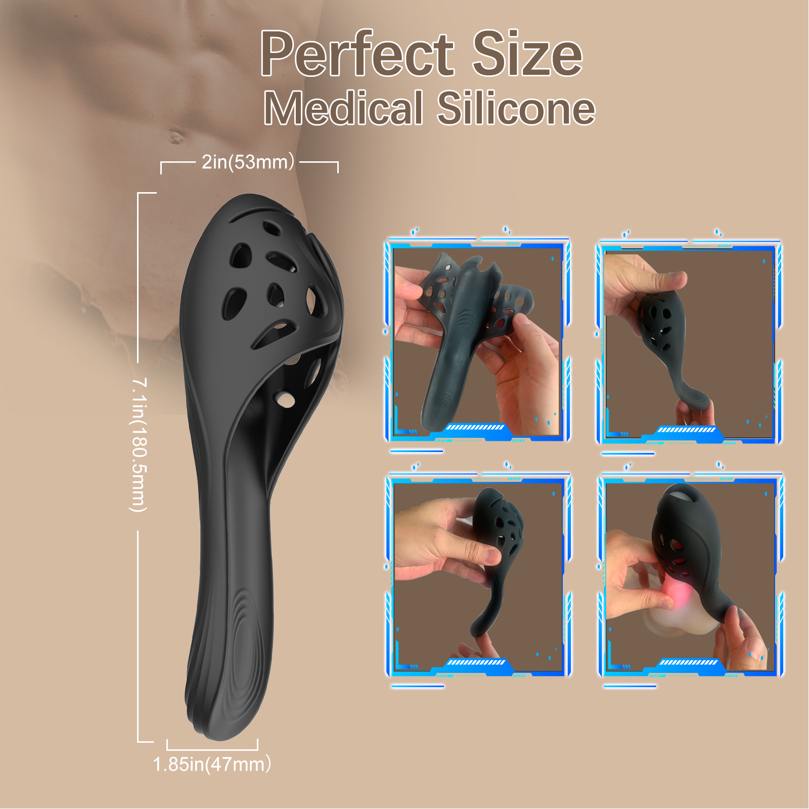 2-in-1 Penis Enlargement Vibrator – Premium Sleeve & Tool by V For Vibes.-1