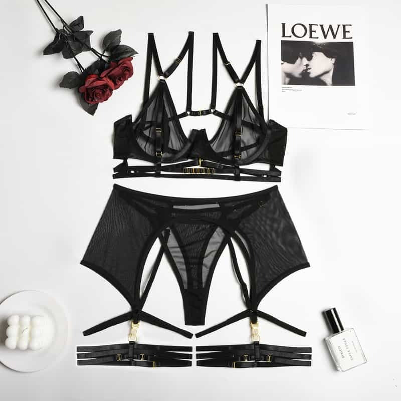 Sexy Strappy Garter Set-14