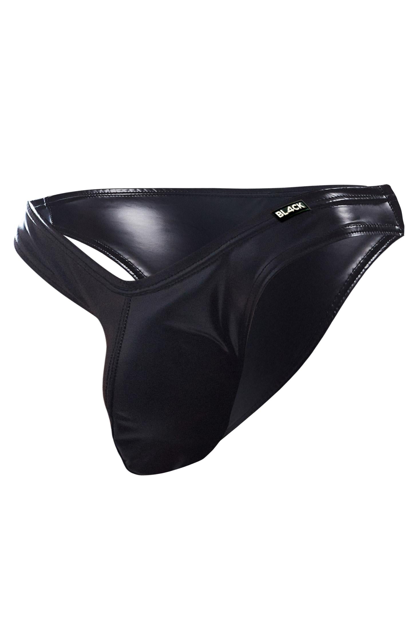 black wetlook bikini briefs BL4CK04 - XL-2