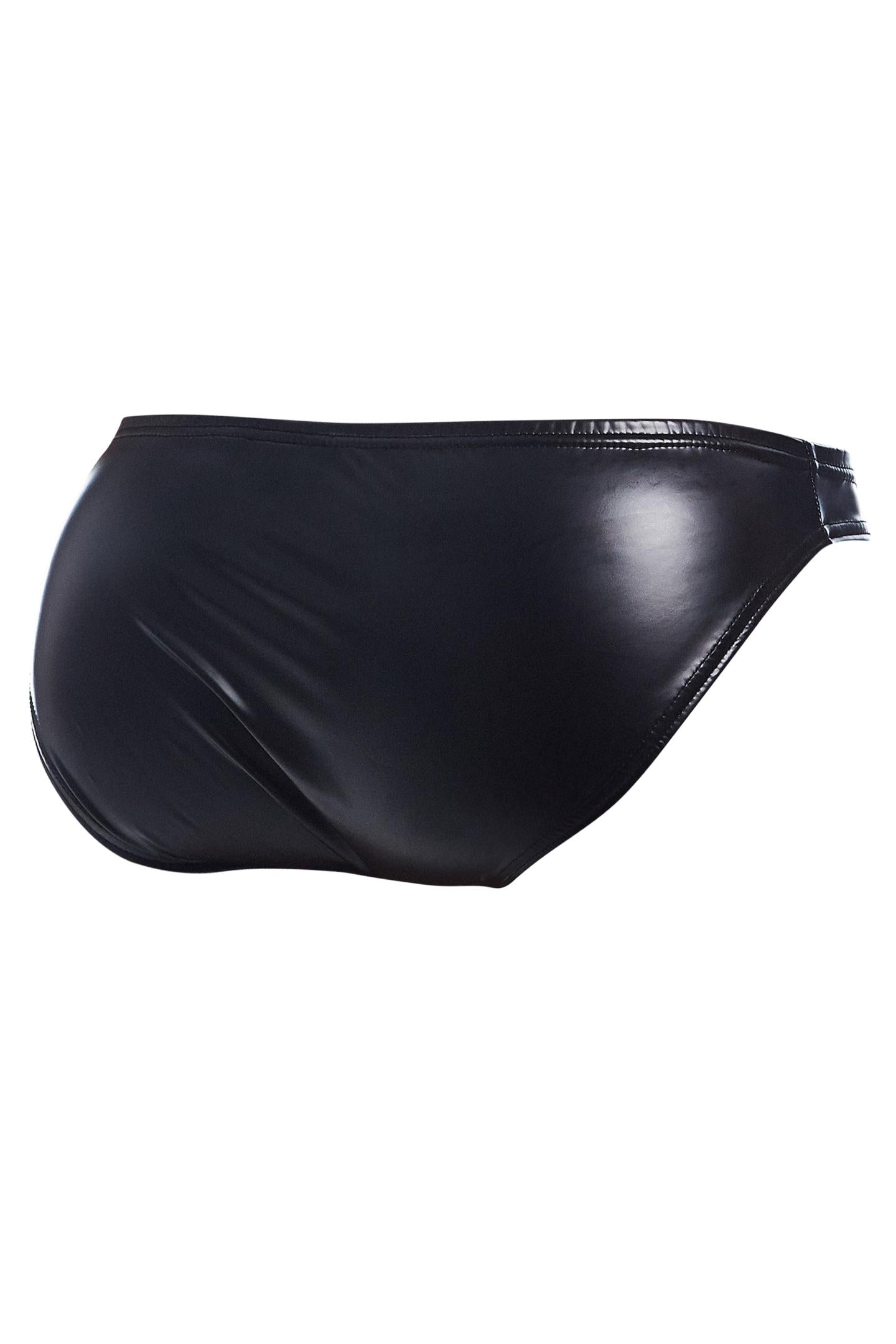 black wetlook bikini briefs BL4CK04 - XL-3