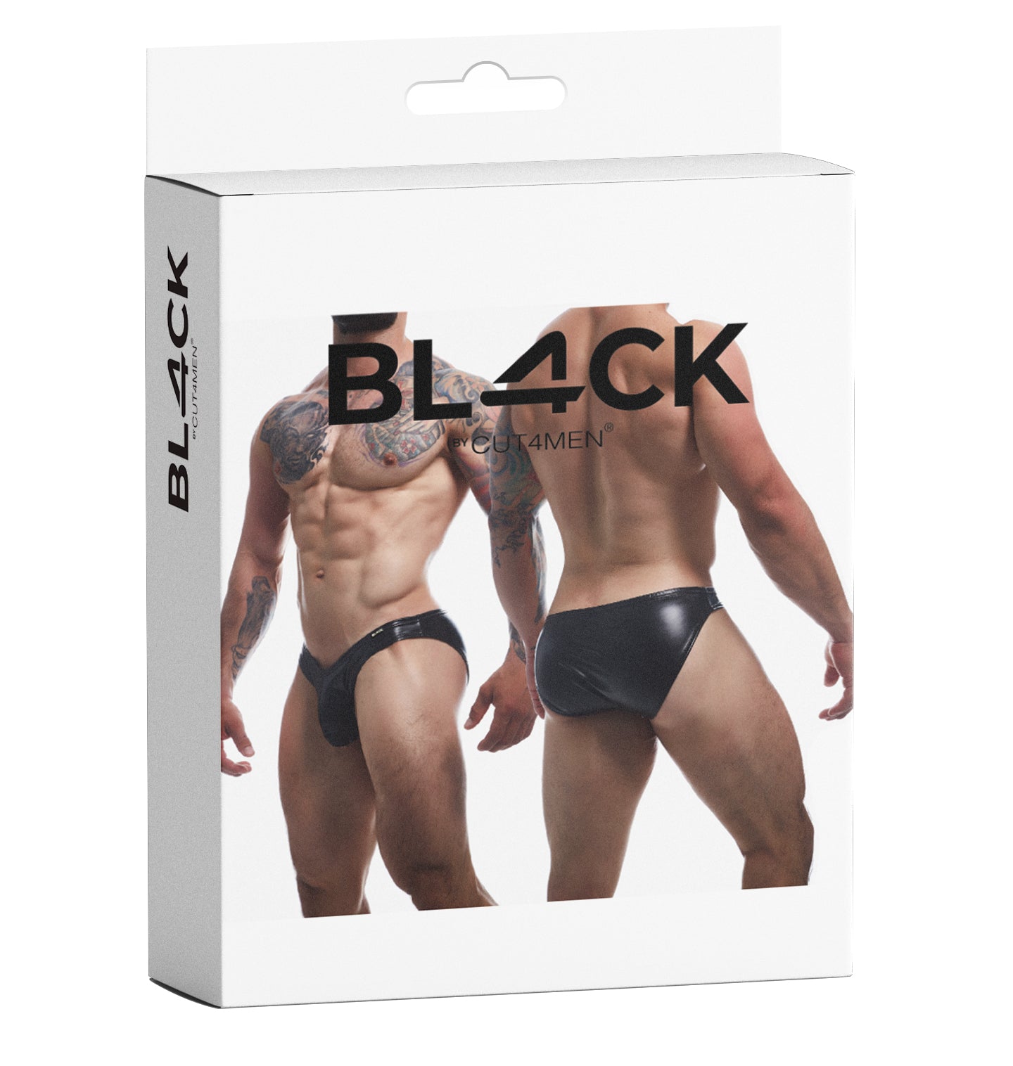 black wetlook bikini briefs BL4CK04 - XL-4