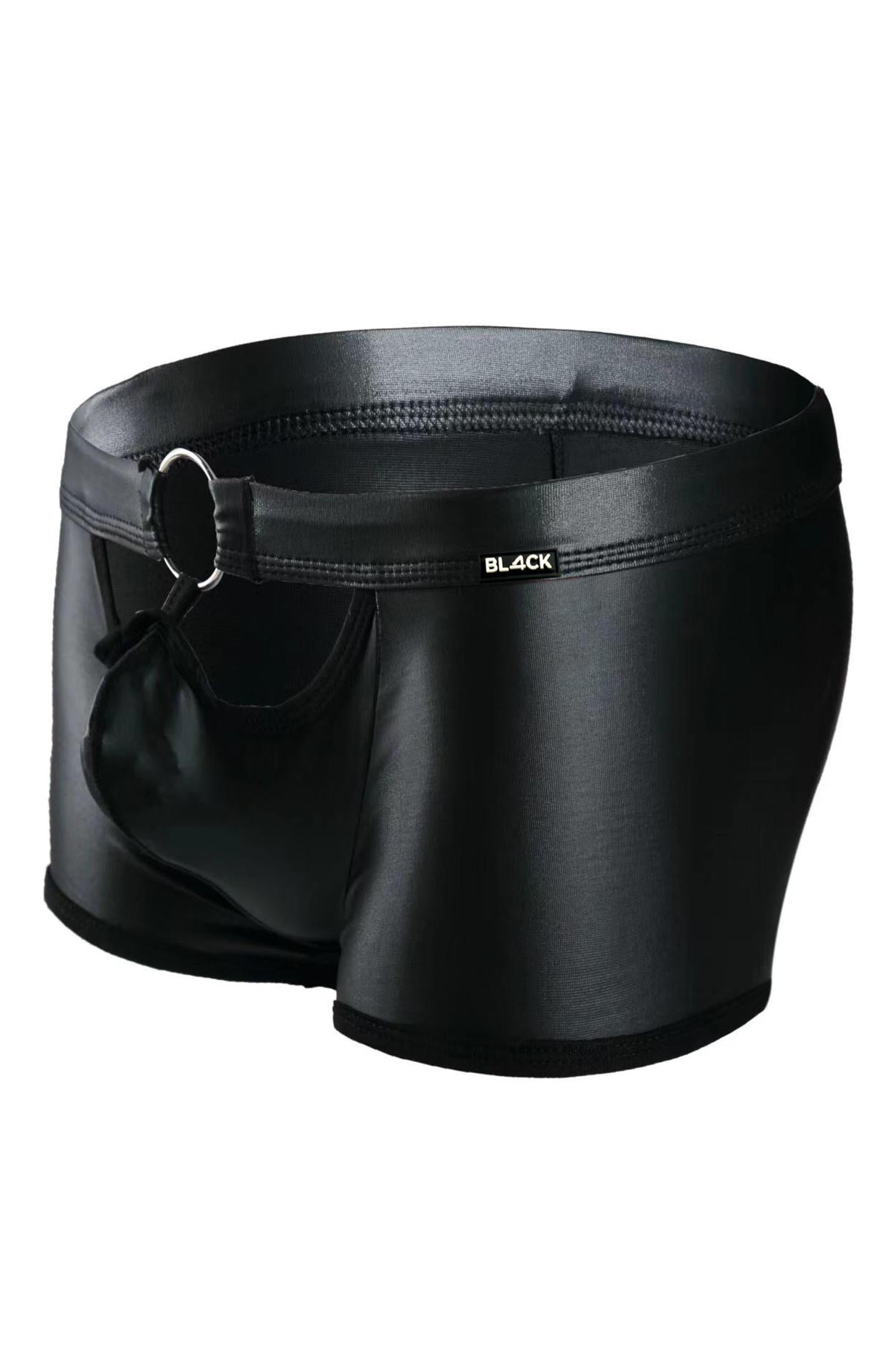 black wetlook mini pants BL4CK03 - XL-0