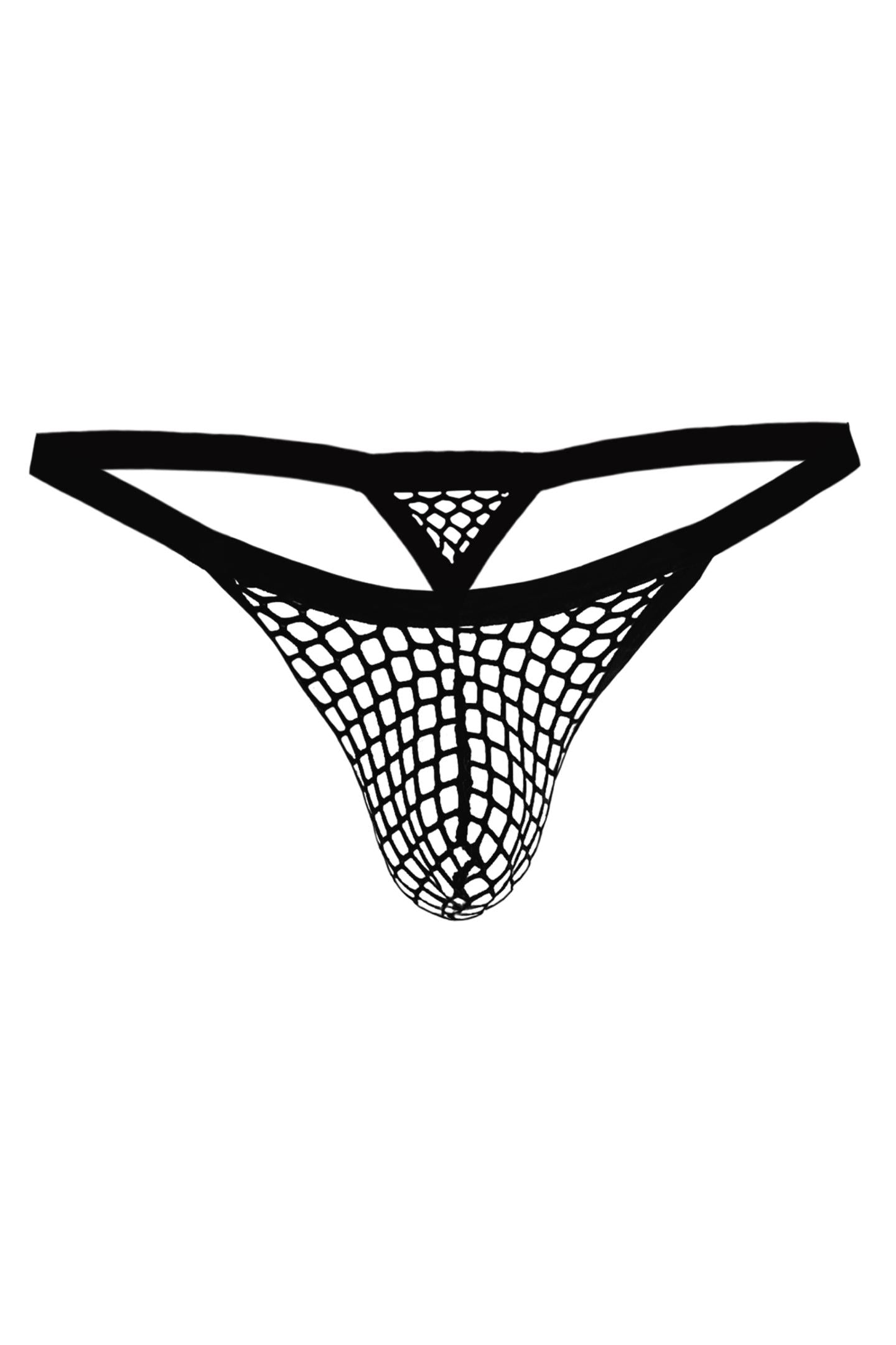 Black Thong Panel RAV123 - XL-0