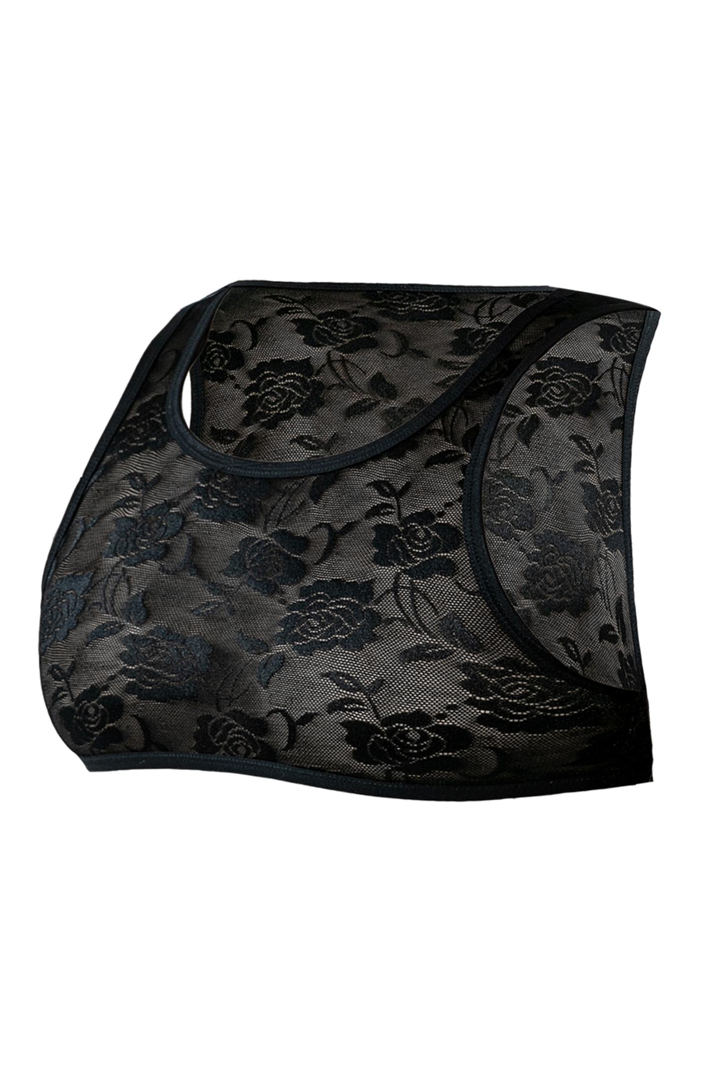 Black Lacey Top RAV120 - XL-0