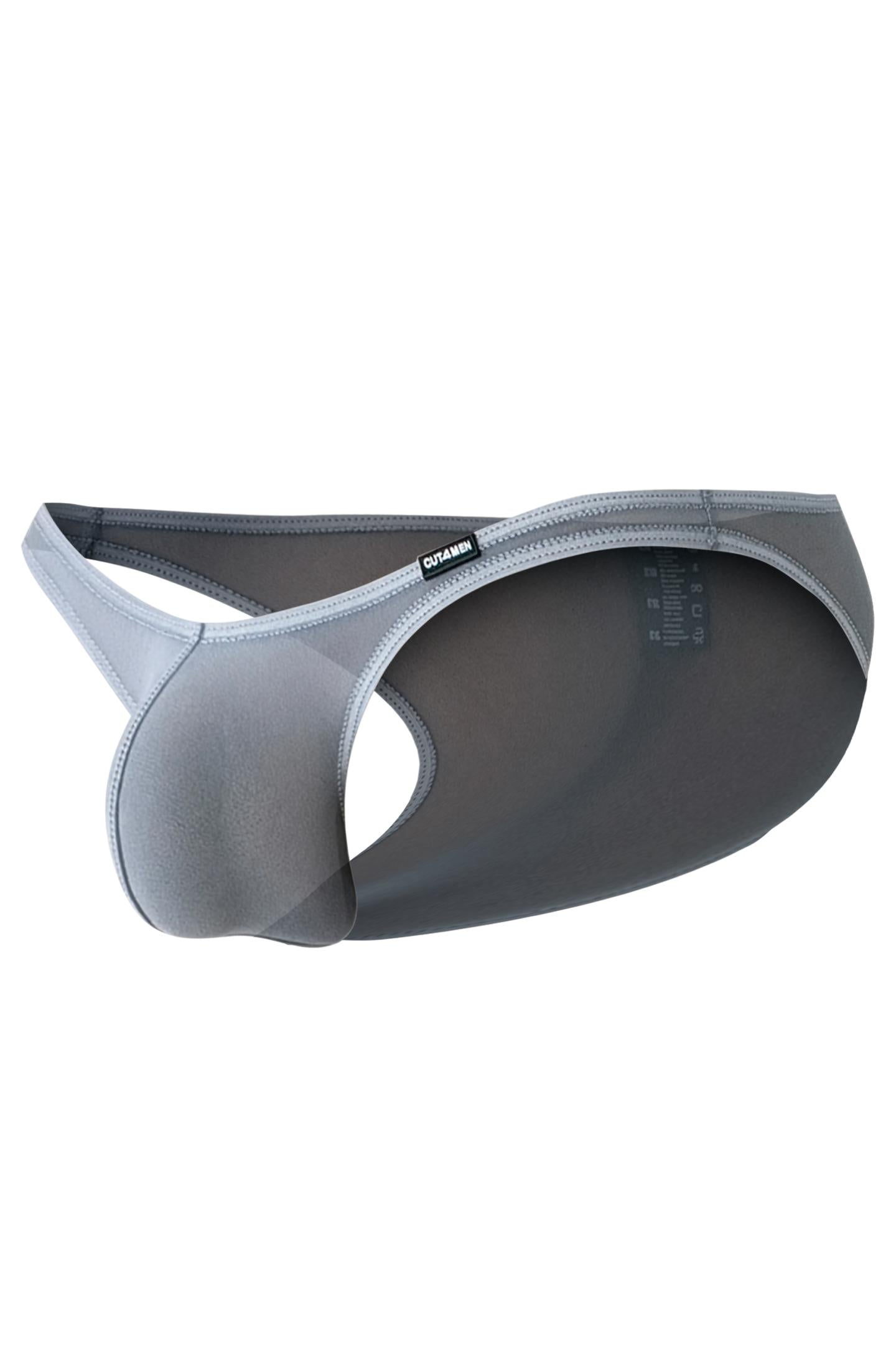Grey Low Rise Bulge Brief Mesh C4MSPXBUL01 - XL-0
