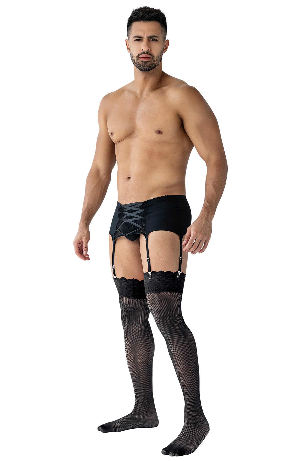 Black Crossed Garter C4MRAV108 - XL-2
