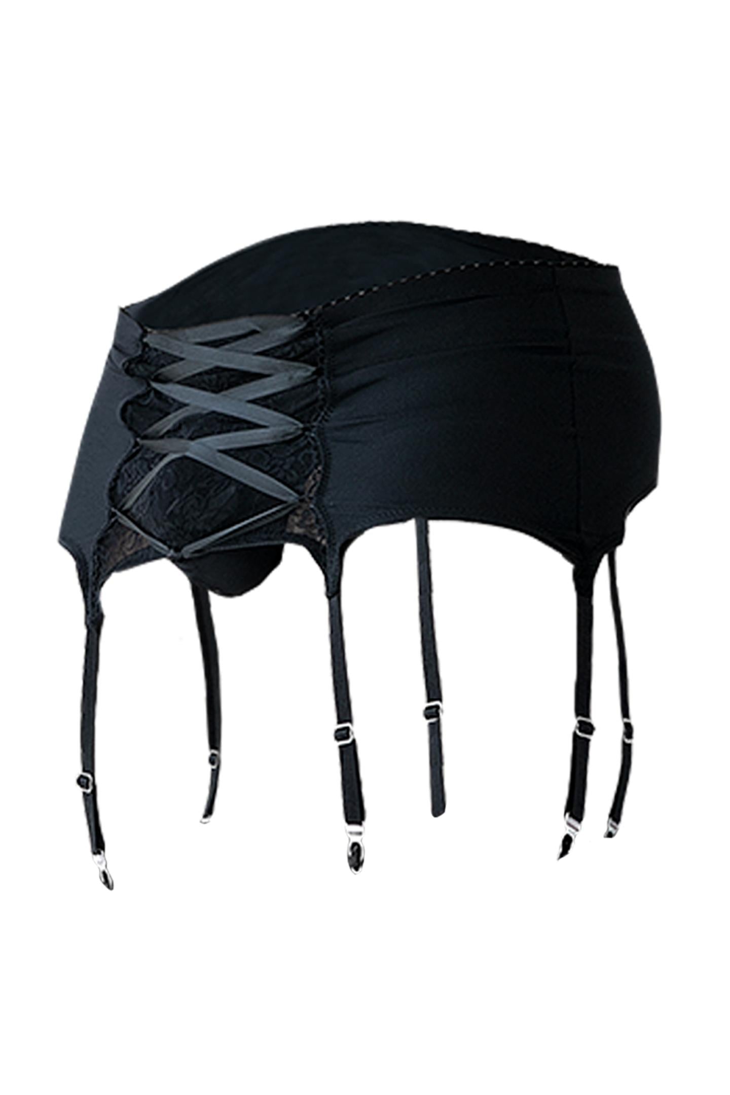 Black Crossed Garter C4MRAV108 - XL-0