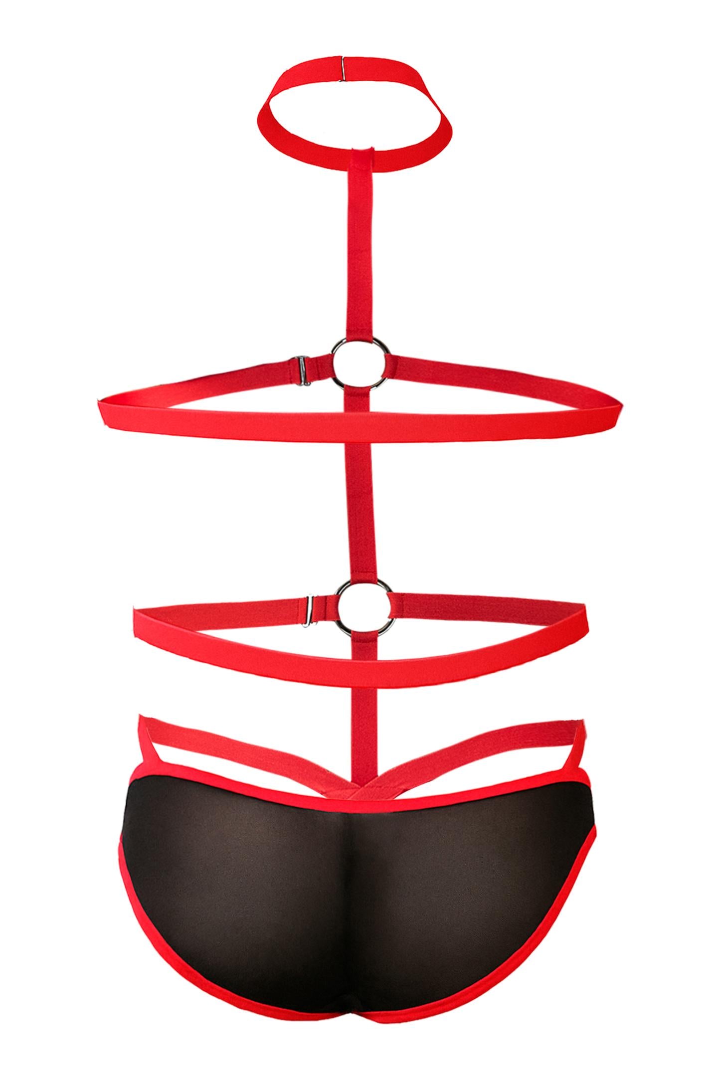 Red Daring Harness Halter RAV114 - XL-1