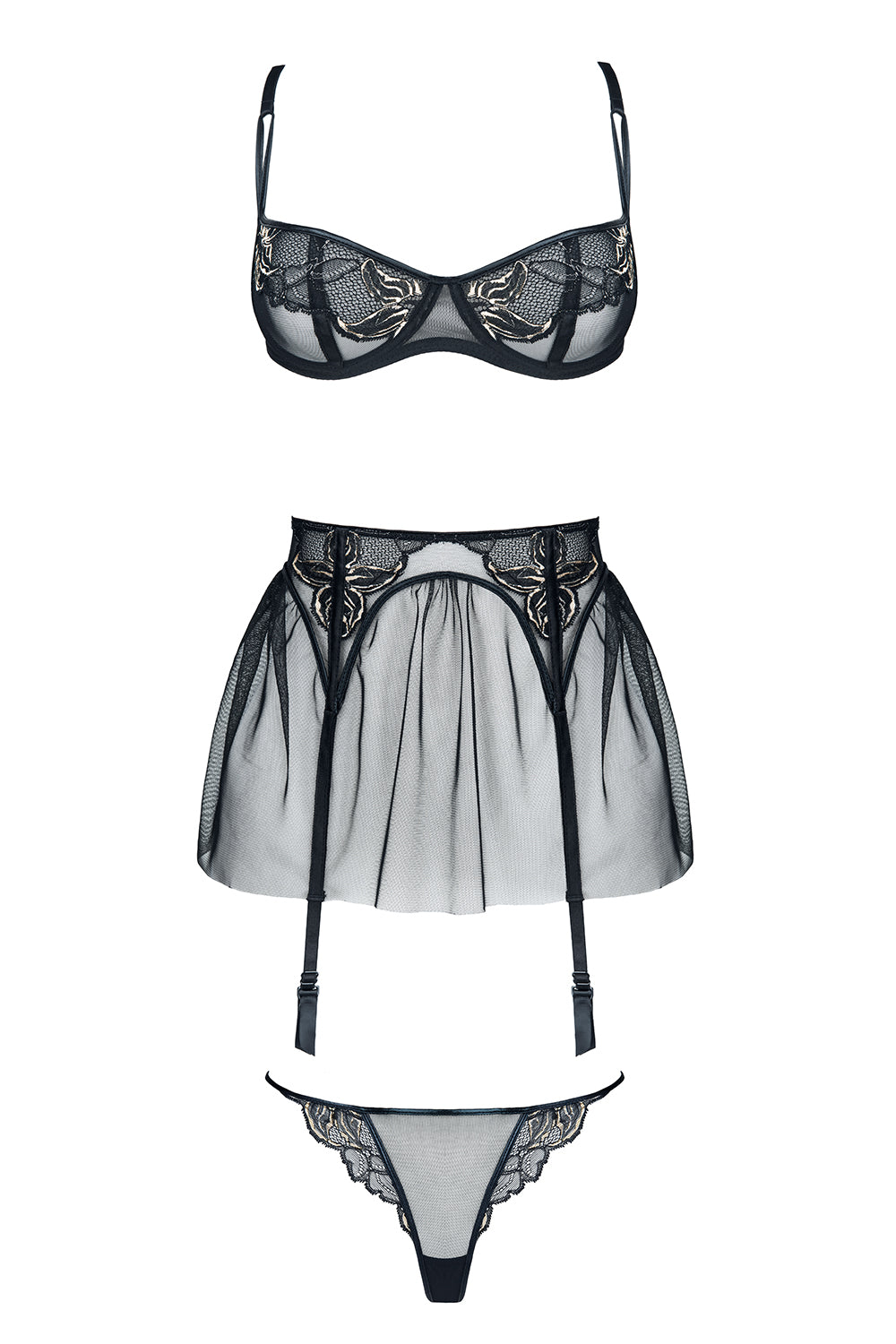 black/gold Set Catherine - XXL-0