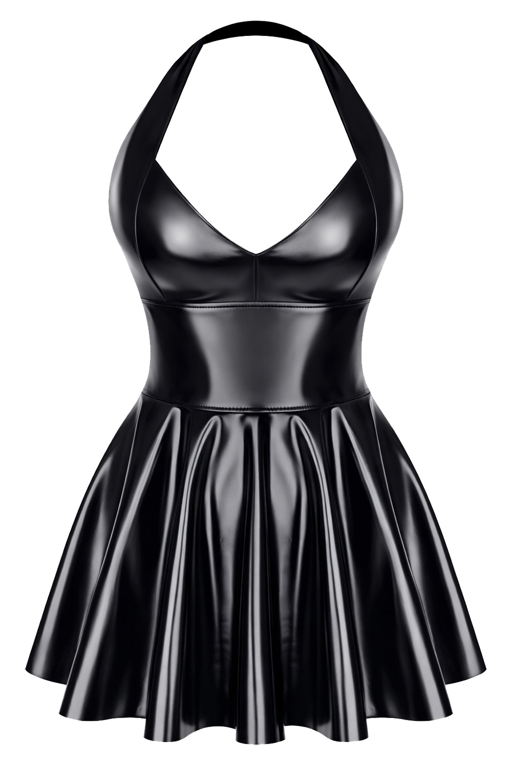 black wetlook mini dress DDOlimpia001 - 5XL-0