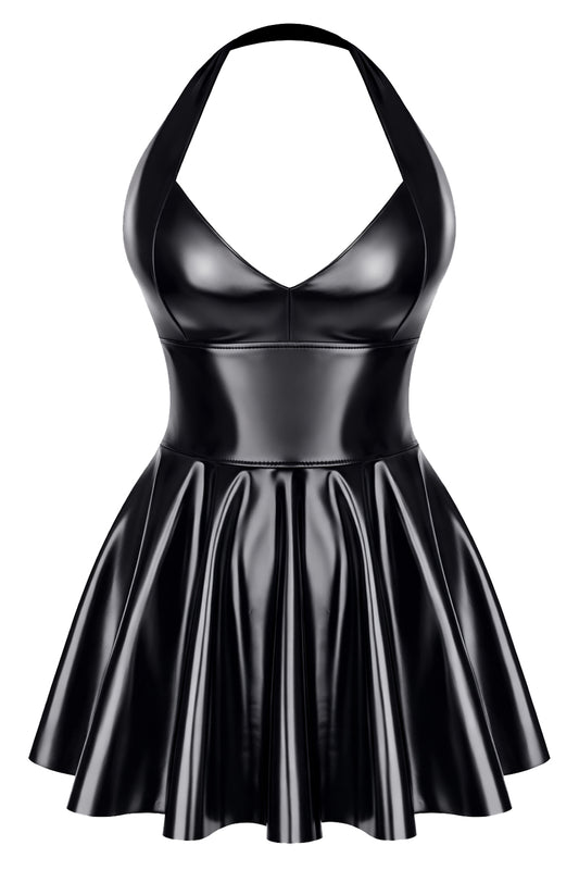 black wetlook mini dress DDOlimpia001 - 5XL-0