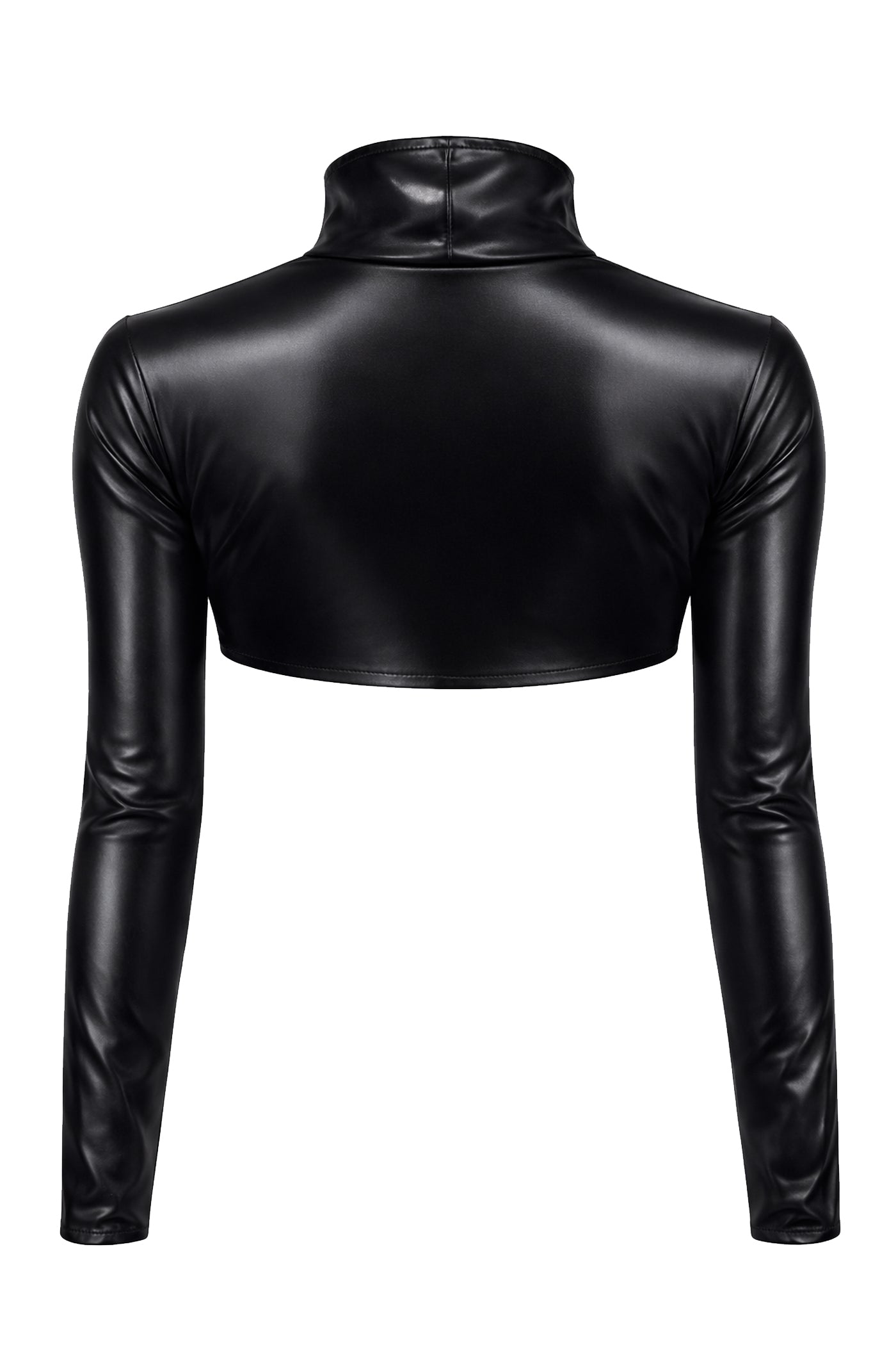 black short wetlook Jacket DDMarika001 - 2XL-1