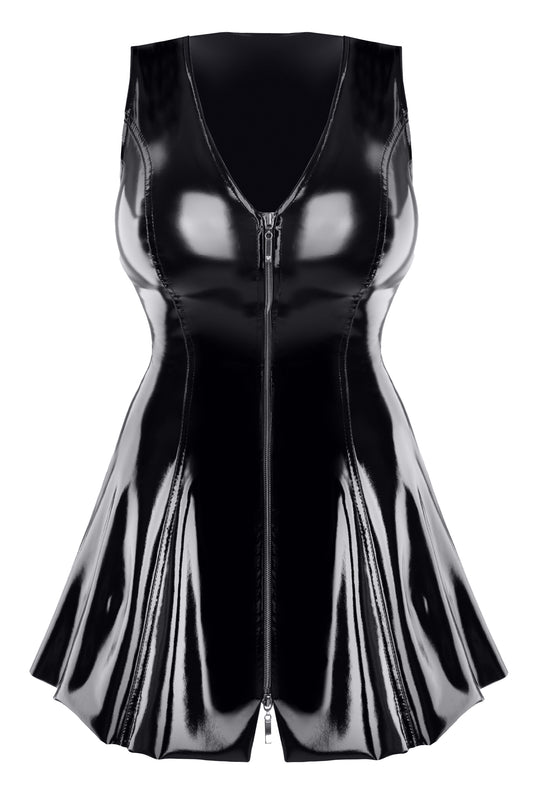 black vinyl mini dress TDPerlita001 - 2XL-0