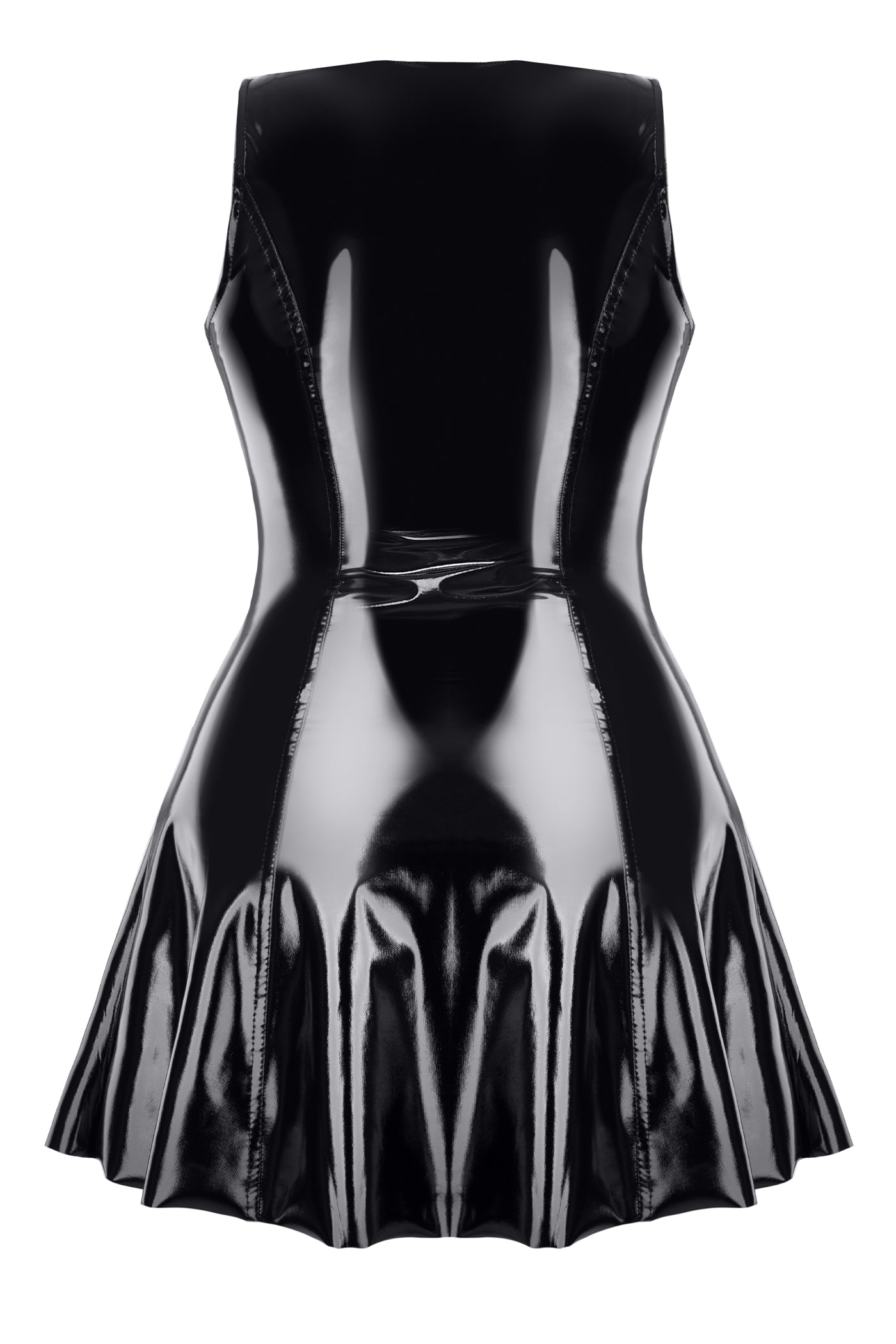 black vinyl mini dress TDPerlita001 - 2XL-1