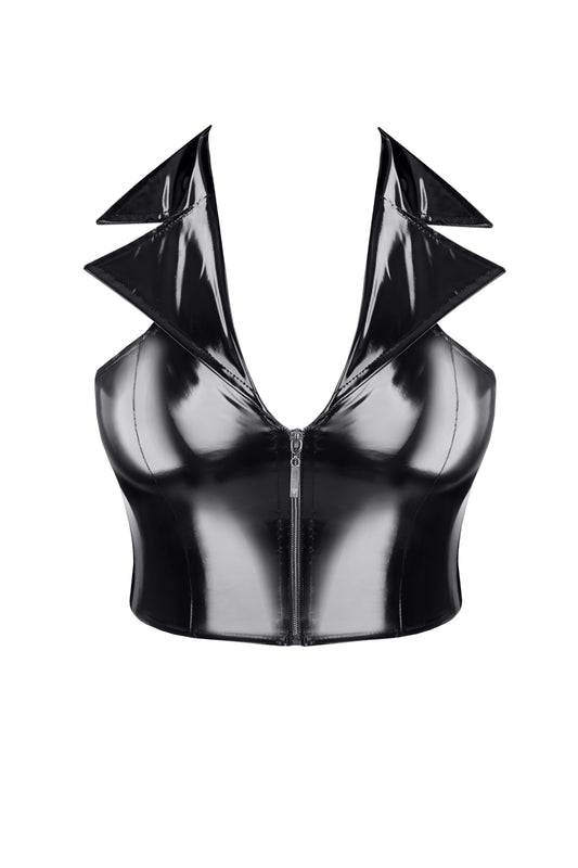 black PVC Top TDMelania001 - 2XL-0