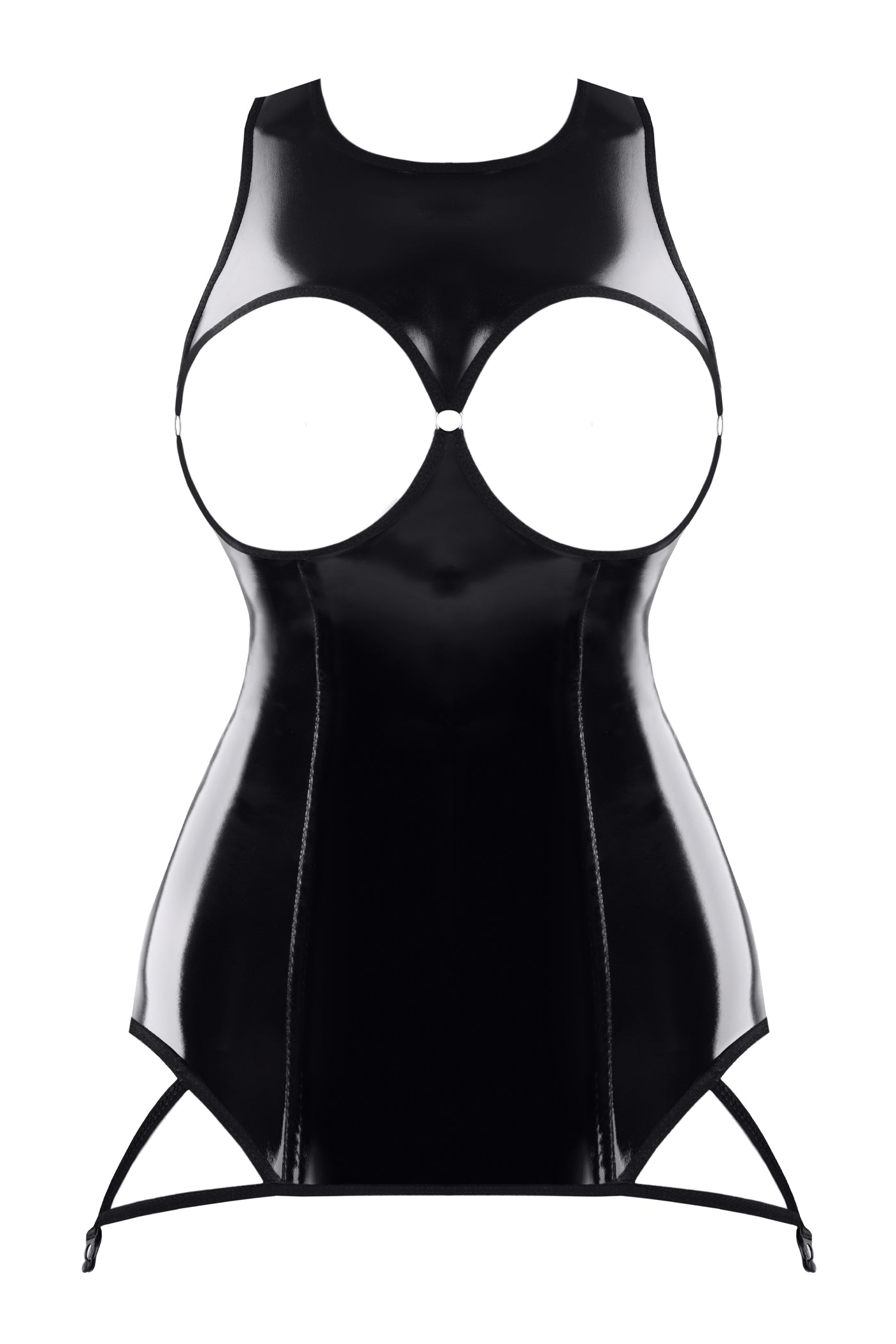 black vinyl mini dress TDXanna001 - 2XL-0