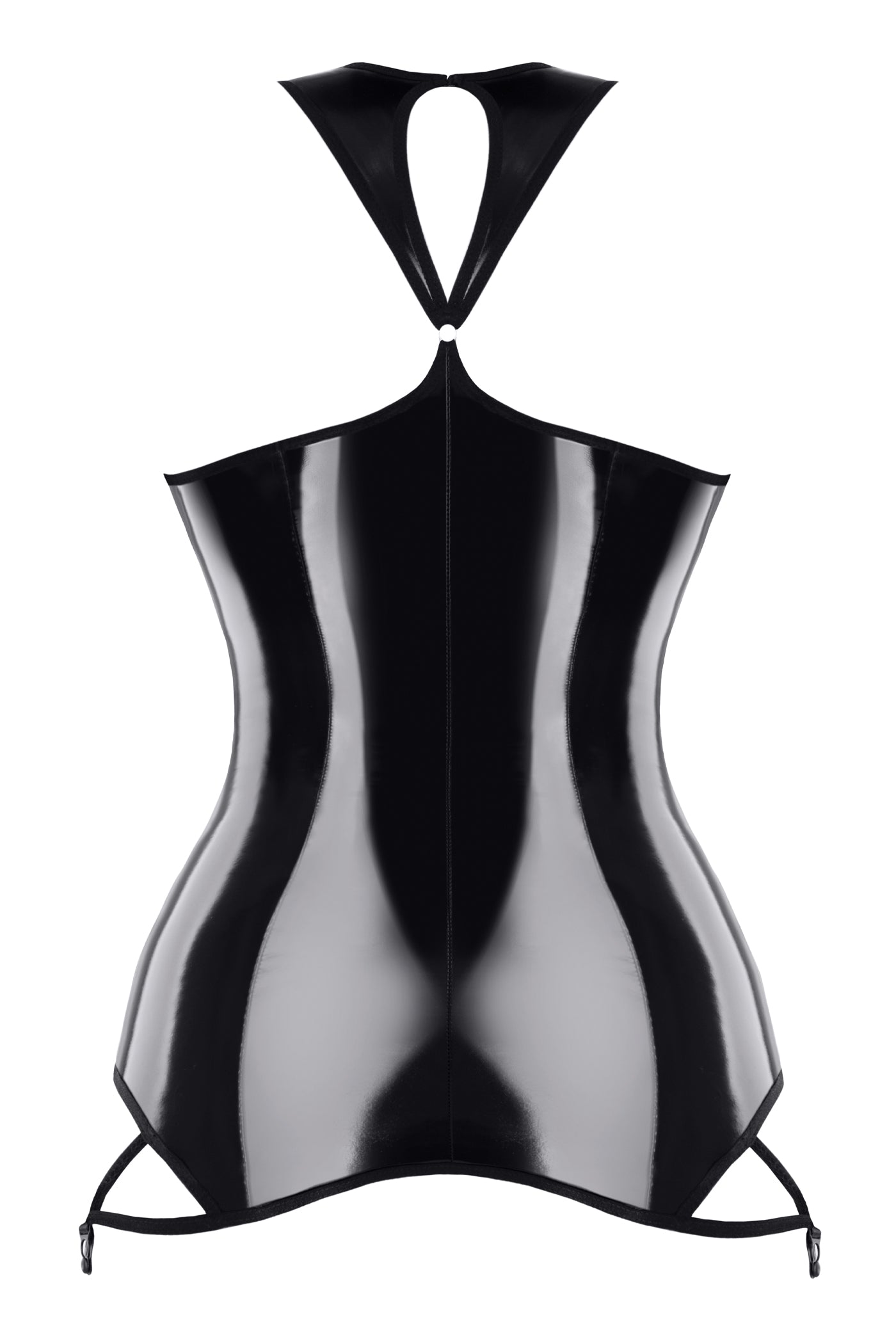 black vinyl mini dress TDXanna001 - 2XL-1