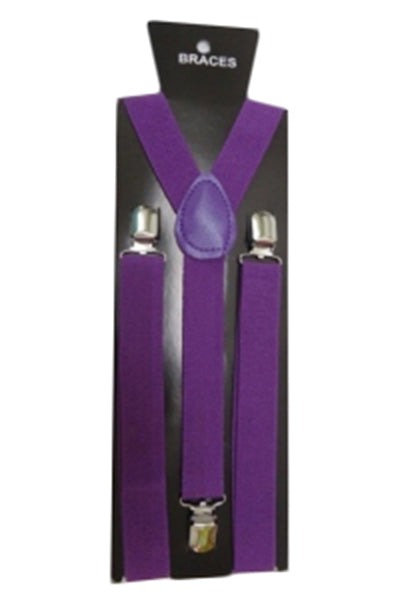 Wickedfun Purple Plain Braces 2.5 cm-0
