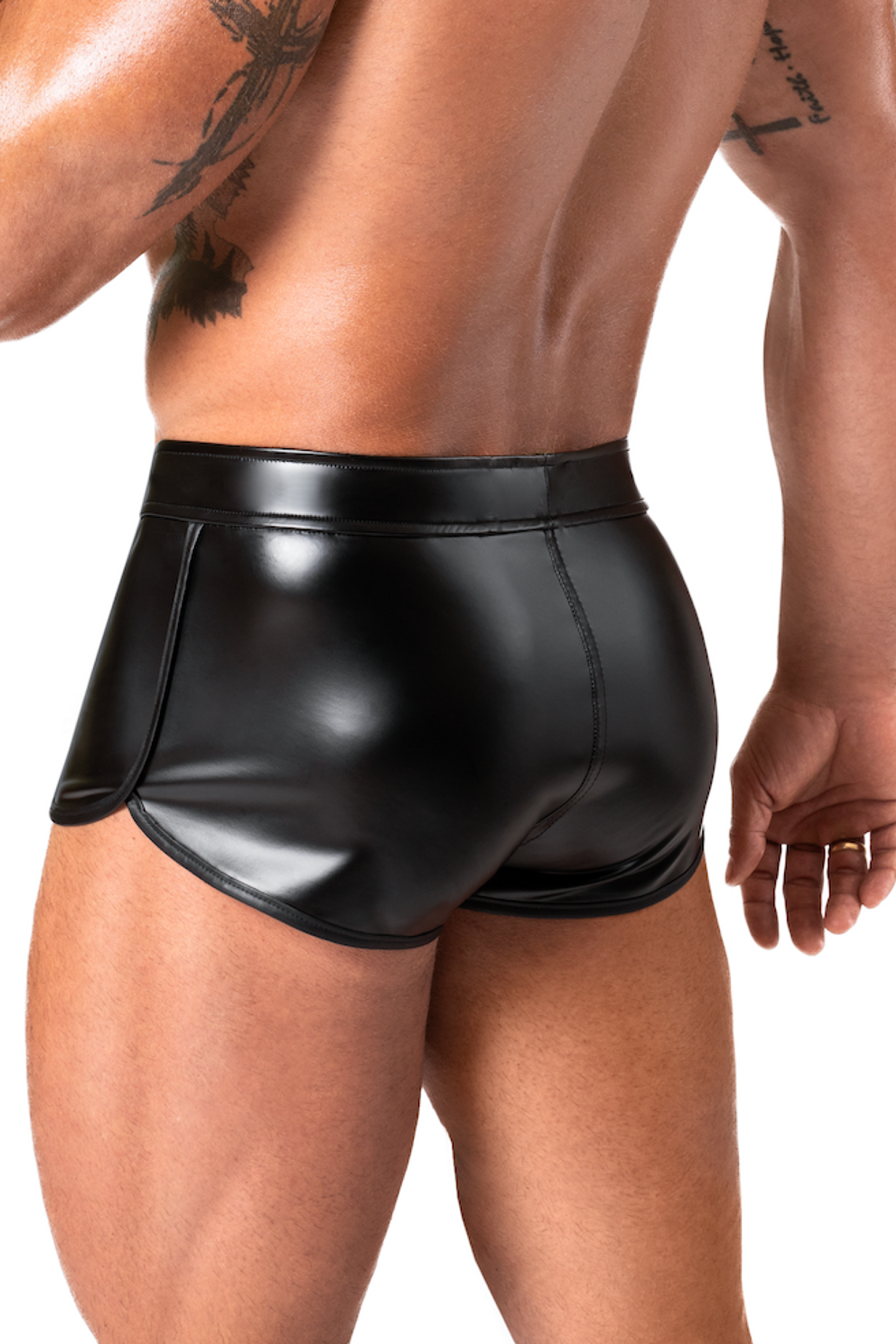 black wetlook Shorts H080 - 3XL-6