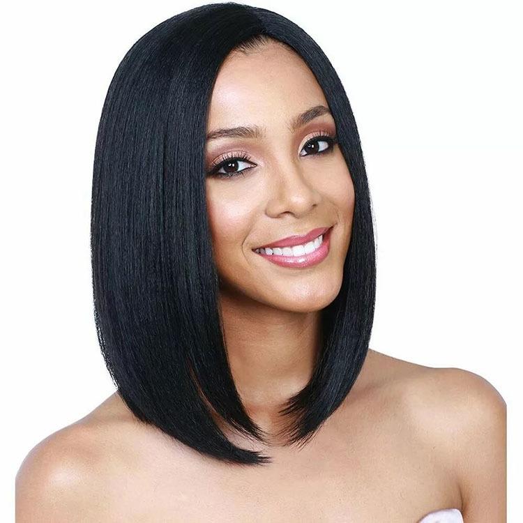 NNEIDS Women Shoulder Length Straight Hair Wig - Fluffy And Natural-4