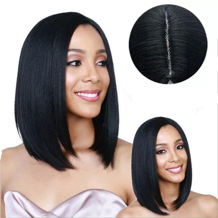 NNEIDS Women Shoulder Length Straight Hair Wig - Fluffy And Natural-2