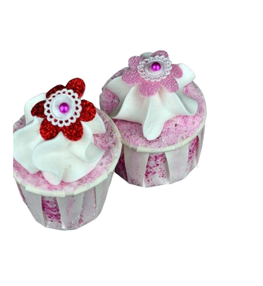 Luxury Handmade Shea and Cocoa Butter Bath Creamer in Strawberry Mallow Fragrance - Mini Cupcake Creamer-0