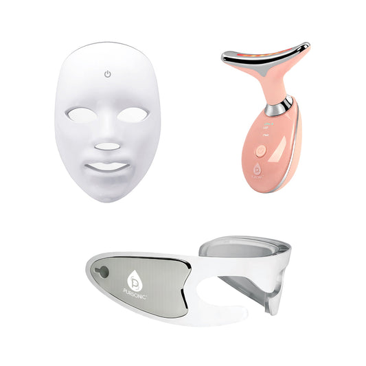 Pursonic Ultimate LED Rejuvenation Set: Face Mask, Eye Mask & 7-in-1 Light Therapy Device-0