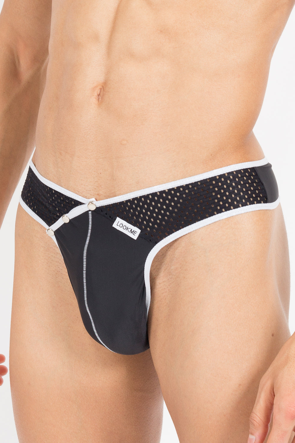 schwarz/weißer Männer String Mixing 43-57 XL von Look Me-2