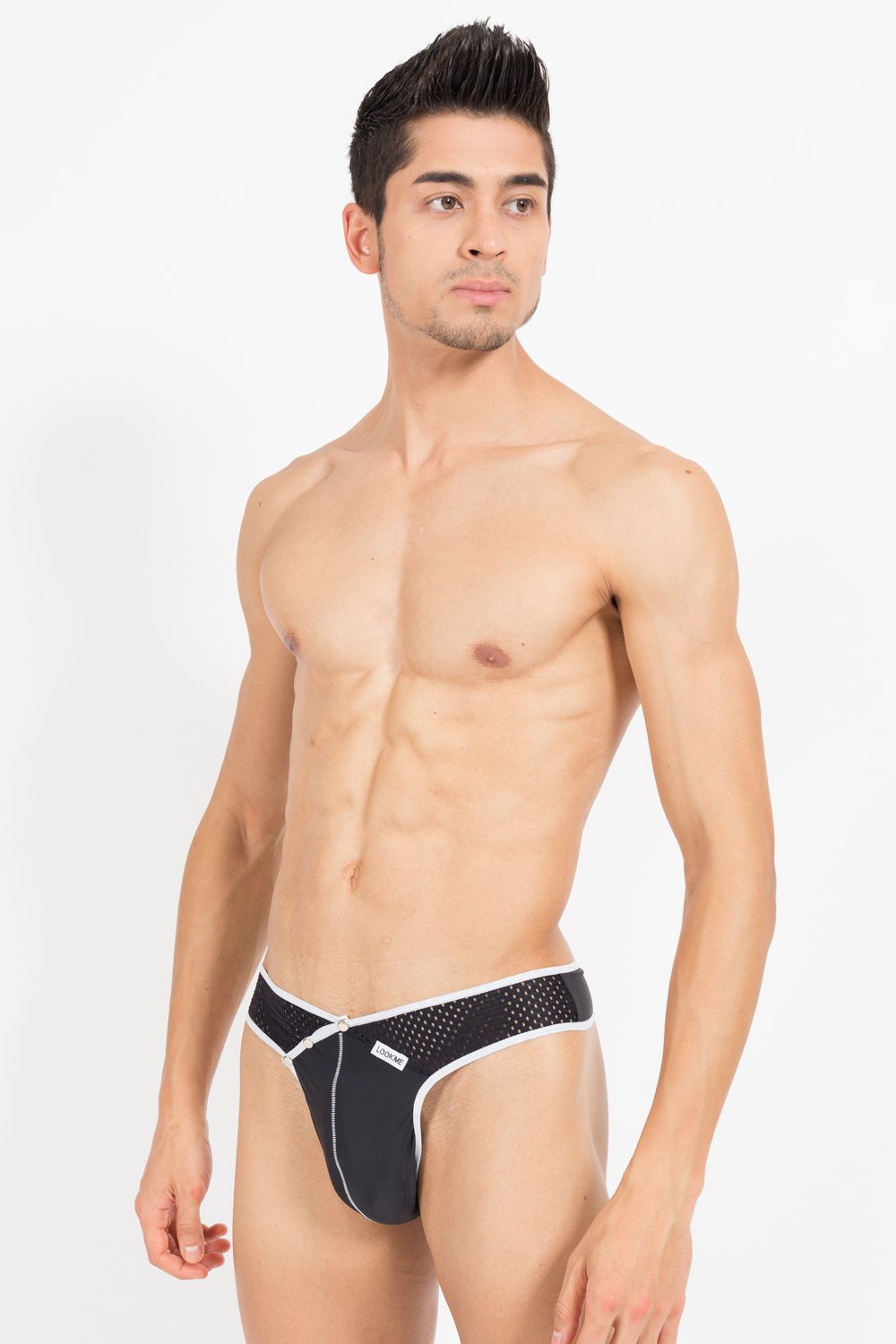 schwarz/weißer Männer String Mixing 43-57 XL von Look Me-5