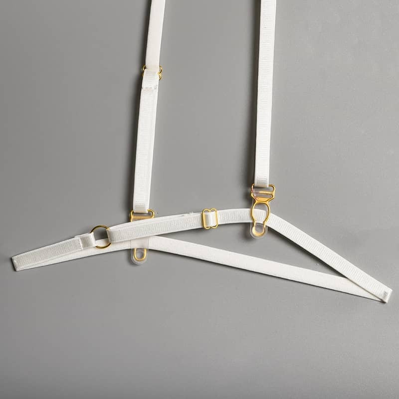 Leg Ring Details Lace Sexy Bridal Bra Set