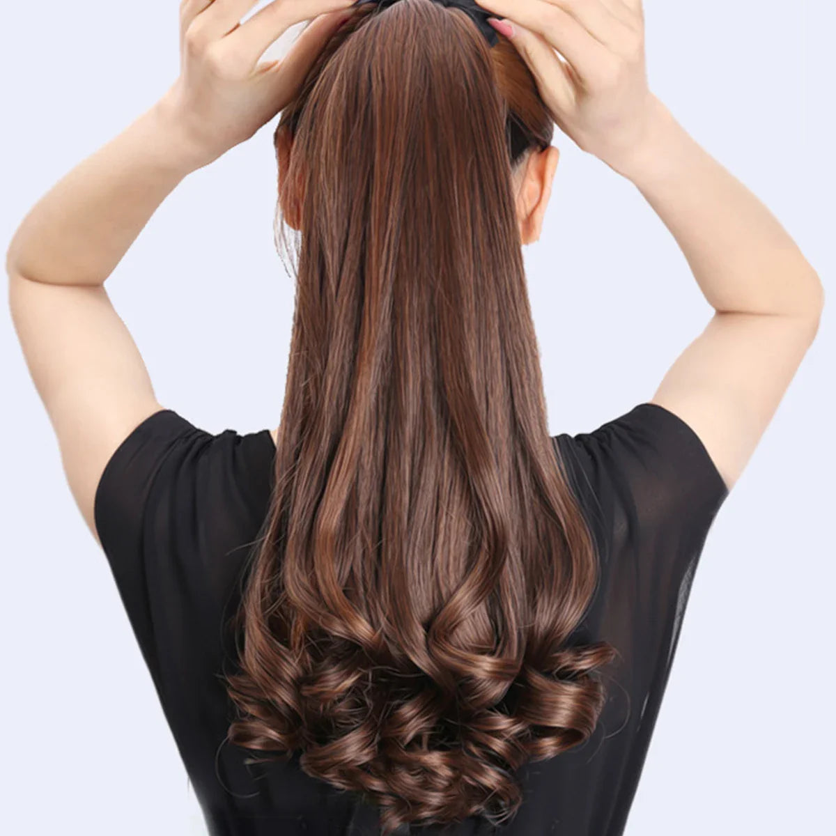 Long Curly Ponytail Hair Wig 18-23 Inch-0