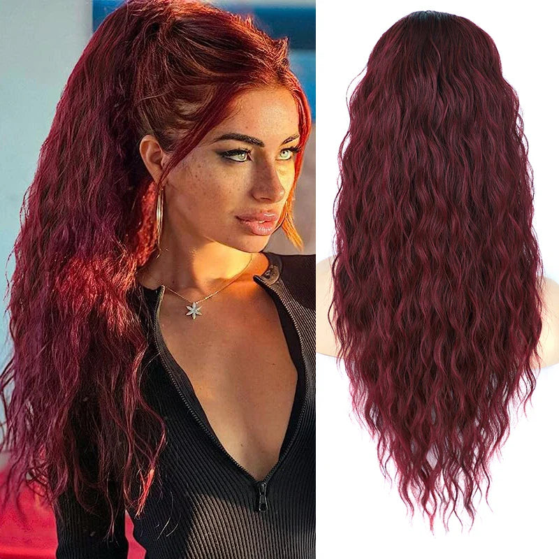 Long Curly Wavy Ponytail Hair Extension-0