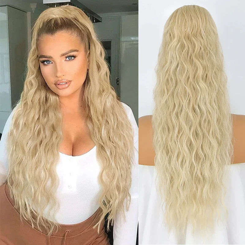 Long Curly Wavy Ponytail Hair Extension-5