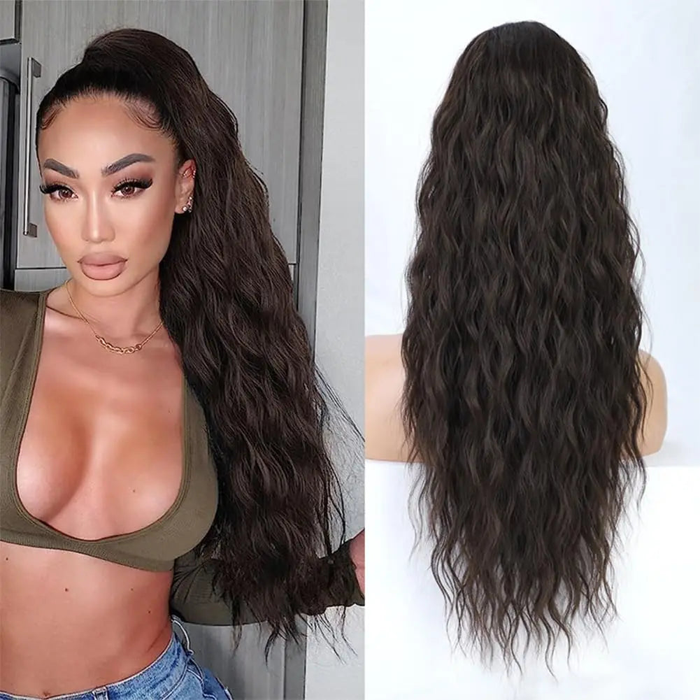 Long Curly Wavy Ponytail Hair Extension-8