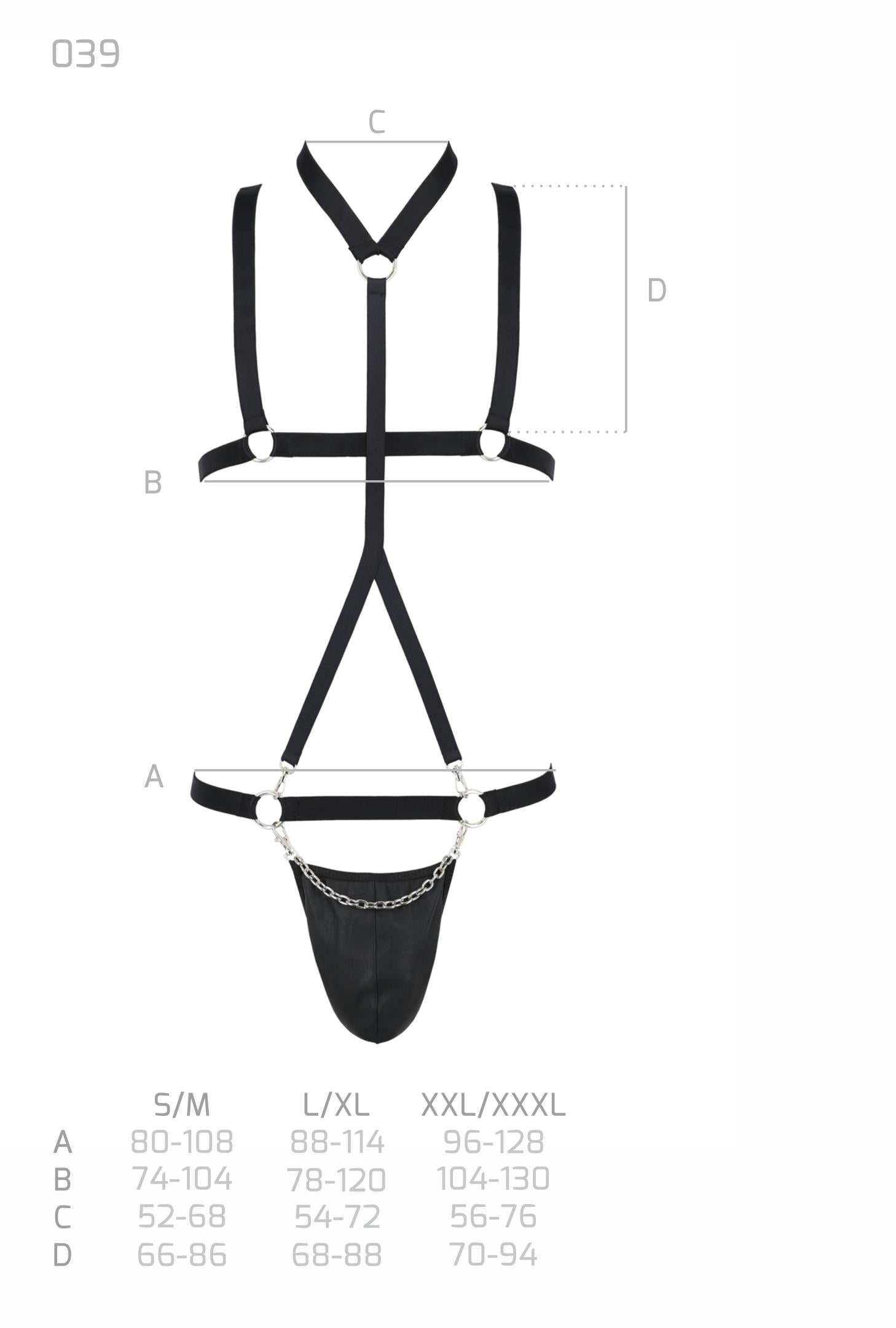 black Harness Set 039 - 2XL/3XL-6