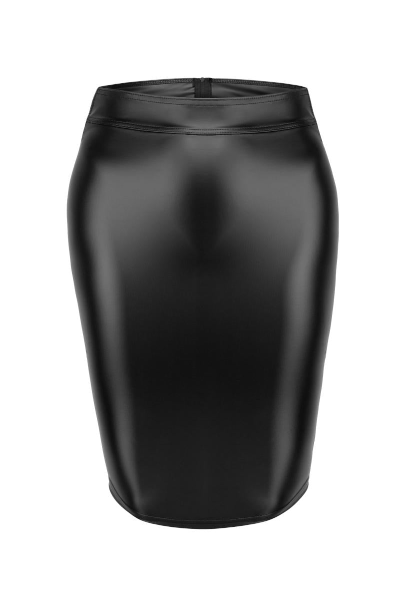 black Powerwetlook pencil skirt F273 - 6XL-0