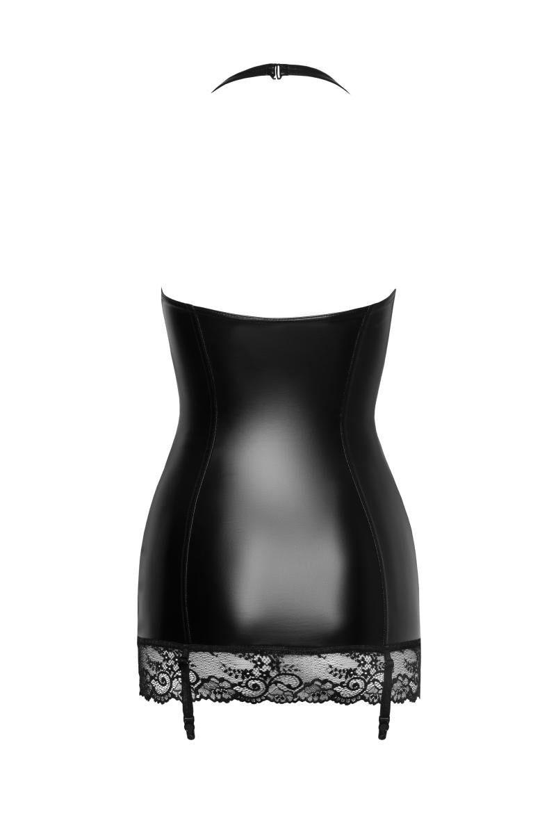 F280 Powerwetlook mini-dress - 3XL-1