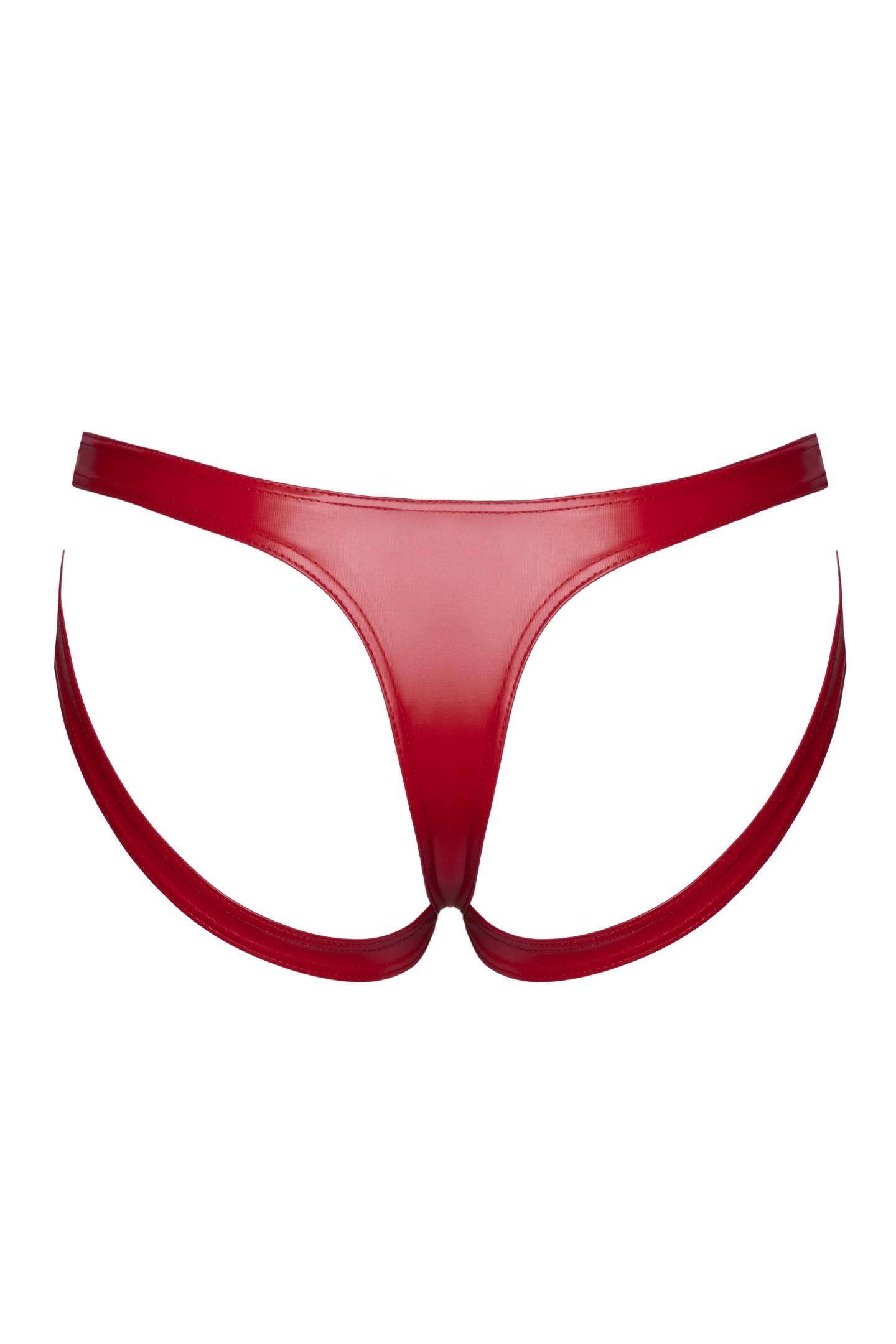 F394 Troublemaker Strappy Panties red - 3XL-1