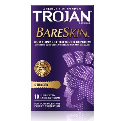 Trojan Studded Bareskin Condoms (10)-0
