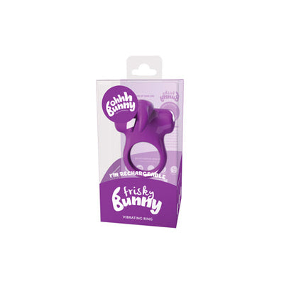 VeDO Frisky Bunny Rechargeable Vibrating Ring - Perfectly Purple-0