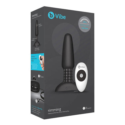 b-Vibe Rimming 2 Rotating and Vibrating Remote Control Plug Black-0