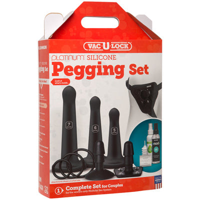 Vac-U-Lock Silicone Pegging Set Black-0