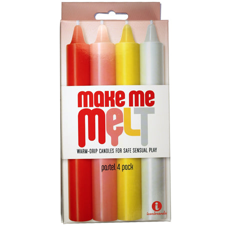 The 9's, Make Me Melt Sensual Warm-Drip Candles, 4 Pack, Pastel-0