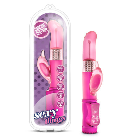 Sexy Things Dancing Dolphin Dual Stimulation Vibrator Fuchsia-0