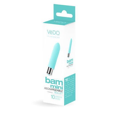 VeDO Bam Mini Rechargeable Bullet Vibe - Tease Me Turquoise-0