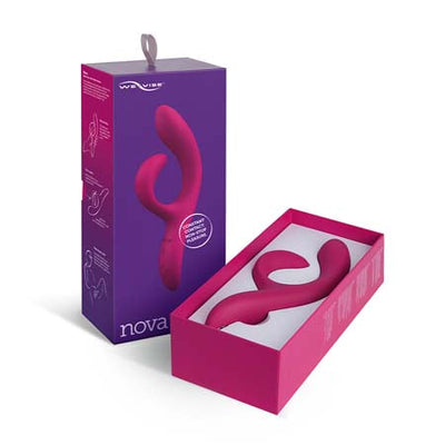 We-Vibe Nova 2 Rechargeable Flexible Silicone Rabbit Vibrator Pink-0