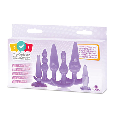 Try-Curious Anal Plug Kit Purple-0