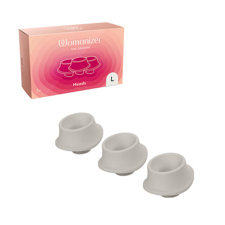 Womanizer 3-Pack Type A Replacement Stimulation Heads Warm Gray L-0