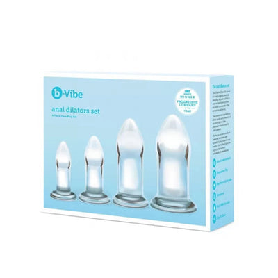 b-Vibe 4-Piece Anal Dilators Glass Plug Set-0
