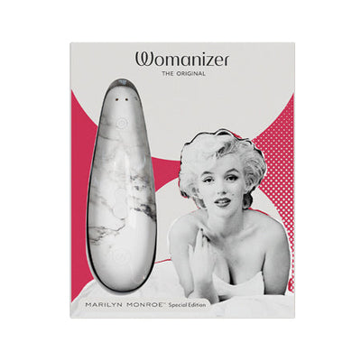 Womanizer x Marilyn Monroe Classic 2 Special Edition Pleasure Air Clitoral Stimulator White Marble-0